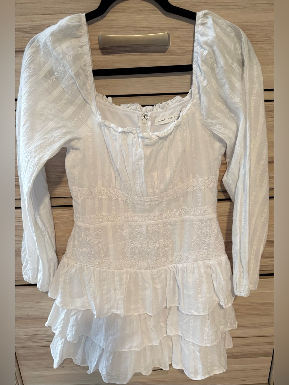 Altar'd State White Ruffle Peasant Dress